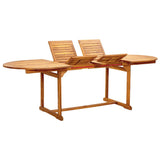 7 Piece Garden Dining Set Solid Wood Acacia and Textilene 3279276