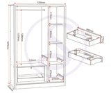 ZNTS Lisbon 3 Door Wardrobe 100-101-058