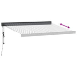Retractable Awning Anthracite and White 3.5x2.5 m Fabric&Aluminium 3216139