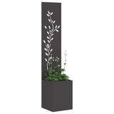 Garden Privacy Screen Black 32 x 32 x 150 cm Cold-rolled steel 876406