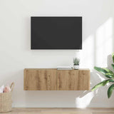 TV Wall Cabinet 98 x 31 x 29.5 cm Artisian Oak Engineered Wood 892247
