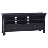 ZNTS TV Cabinet Light Black Coffee 100x30x45 cm Solid Mahogany Wood 288305