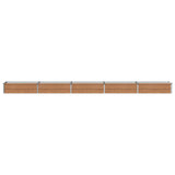 Raised Garden Bed Wood Brown 400 x 40 x 24 cm cold-rolled steel 8006350