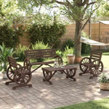 ZNTS 4 Piece Garden Lounge Set Solid Wood Fir 3207132