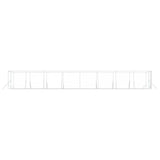 Outdoor Dog Kennel Silver 4x16x2 m Galvanised Steel 3190458
