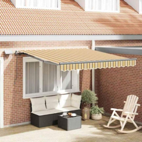 Retractable Awning Manual Multicolour 300 x 250 cm Fabric 3330020