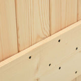 Sliding Door with Hardware Set 100x210 cm Solid Wood Pine 3332747