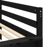 Kids' Loft Bed with Tower without Mattress White&Black 80x200cm 3207069