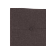 ZNTS Bed Frame Dark brown Wood, Fabric 80 x 200 cm Durable Bed Frame 3344686