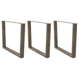 Dining Table Legs V-Shape 3 pcs Natural Steel 100x cm Steel 4012675