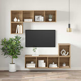 TV Cabinet Set Artisan Oak 37 x 37 x 107 cm Engineered Wood 875082