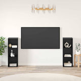 TV Cabinet Set 2 pcs Black Oak 107 x 35 x 37 cm Engineered Wood 3393547