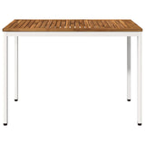 Garden Dinner Table Natural and White 108.5 x 55 x 75 cm 901314
