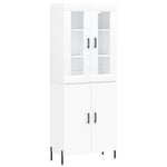Highboard White 69.5x34x180 cm Engineered Wood 3198217