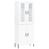Highboard White 69.5x34x180 cm Engineered Wood 3198217