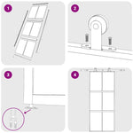 Sliding Door White 90x205 cm Tempered Glass and Aluminium 155217