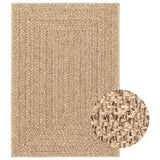 Rug ZIZUR Beige 120x170 cm Jute Look Indoor and Outdoor 4010394