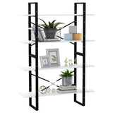 4-Tier Book Cabinet White 100x30x140 cm Engineered Wood 806477