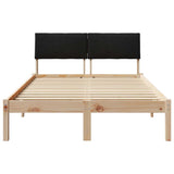 Bed frame Brown and black 120 x 190 cm Solid pine wood 878556