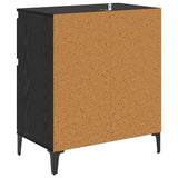Sideboard Black Oak 60 x 35 x 70 cm Engineered Wood and Iron 881220