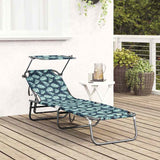 Folding Sun Lounger Folding Multicolour 190 x 57 x 81 cm Oxford 42003133