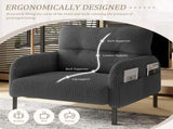 GOMYWAY corduroy fabric, comfortable monochrome single person wide seat chair, suitable for living W2678P422249