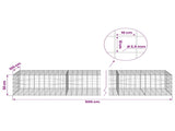 Gabion with 3.5 mm Wire and 10x10 cm Mesh 500x100x50 cm 3463372