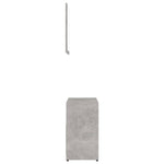 ZNTS 3 Piece Bathroom Furniture Set Concrete Grey Engineered Wood 3056929