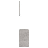 ZNTS 3 Piece Bathroom Furniture Set Concrete Grey Engineered Wood 3056929