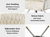 Set of 2, velvet dining, single light luxury living room bedroom swivel, Leisure swivel N606P452770B