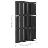 Garden Gate WPC 100x180 cm Grey 318105
