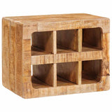 Wine Rack Wall-mounted Brown 44 x 30 x 35 cm Solid mango wood 4104573