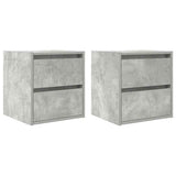 Wall-mounted Bedside Cabinets 2 pcs Concrete Grey 38x34x40 cm 861254