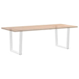 Dining Table Legs V-Shape 2 pcs White 80x cm Steel 4012649