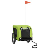 Pet Bike Trailer Green and Black Oxford Fabric and Iron 94004