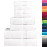 8 Piece Premium Towel Set SOLUND White 600 gsm 137536