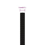 Work Rope Black 5 mm 500 m Polyester 152811