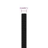 Work Rope Black 5 mm 500 m Polyester 152811