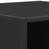 Coffee Table Black 100x100x30 cm Engineered Wood and Metal 848774
