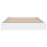 Bed Frame without Mattress White 90x190 cm Single Engineered Wood 842070