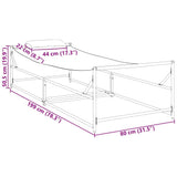 Garden Sunbed with Pillow 2 pcs Black Powder-Coated Steel 42003023