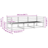 Outdoor Sofa Set 3 pcs White 245.5 x 83 x 73 cm 3385973