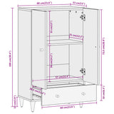Highboard 60x33x100 cm Solid Wood Mango 358278
