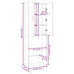 ZNTS Washing Machine Cabinet White 64x25.5x190 cm 808413