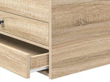 Daybed Manual Sonoma Oak and Black 90 x 200 cm Engineered Wood 3408531