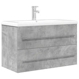 2 Piece Bathroom Furniture Set Concrete Grey Engineered Wood 3324962