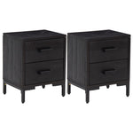 Bedside Cabinets 2 pcs Black 36x30x45 cm Solid Wood Pine 3120339