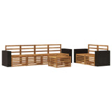 Outdoor Sofa Set 7 pcs Natural Solid Acacia Wood 3384060