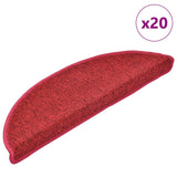 Stair Mats 20 pcs 56x17x3 cm Red Half Round 3365786