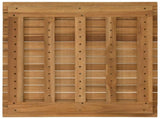 Table Top 60 x 60 x 3.5 cm Square Solid Teak Wood Natural 42033145